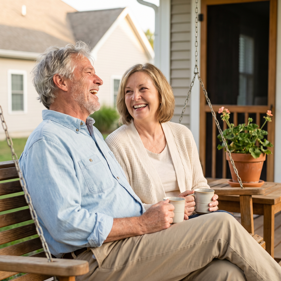Morning coffee on the porch