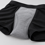 Absorbent panel sewn into the crotch