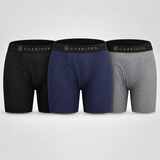 Garrison boxer briefs in Black, Navy and Gray